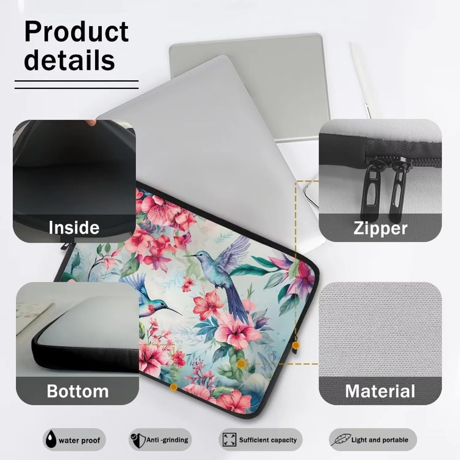 10-17 Inch Large Office Business Accessories Waterproof Laptop Bag Computer Tote Bag for Women Men