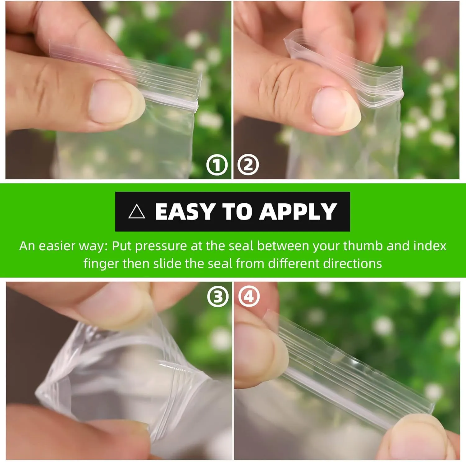 1000 Pcs Small Plastic Bags, 2 x 2 Inch Resealable Jewelry Bags for Pills, Screws, Coins, Beads, Ideal for Small Business, Shipping, Packaging, Storage