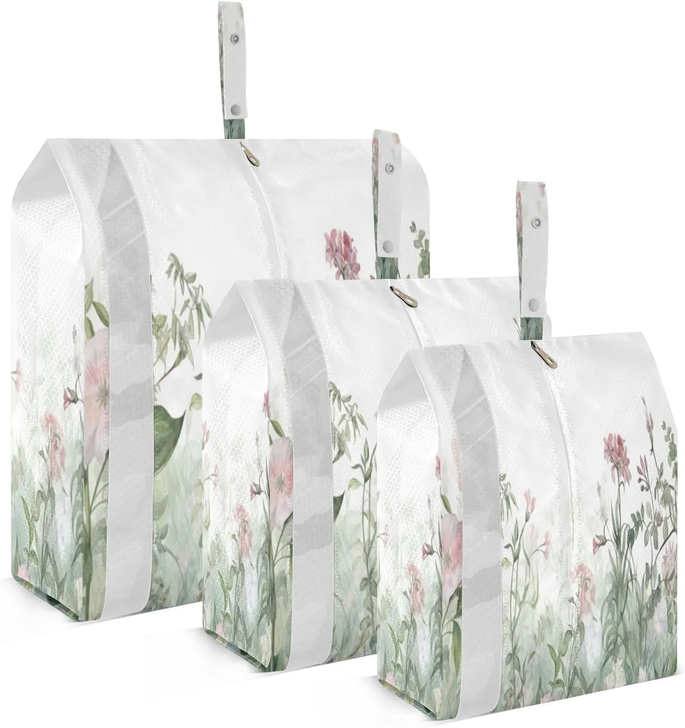 3 Set Travel Packing Cubes Lightweight Foldable Watercolor Flower Luggage Bags Organizers for Travel Accessories Travel Essentials