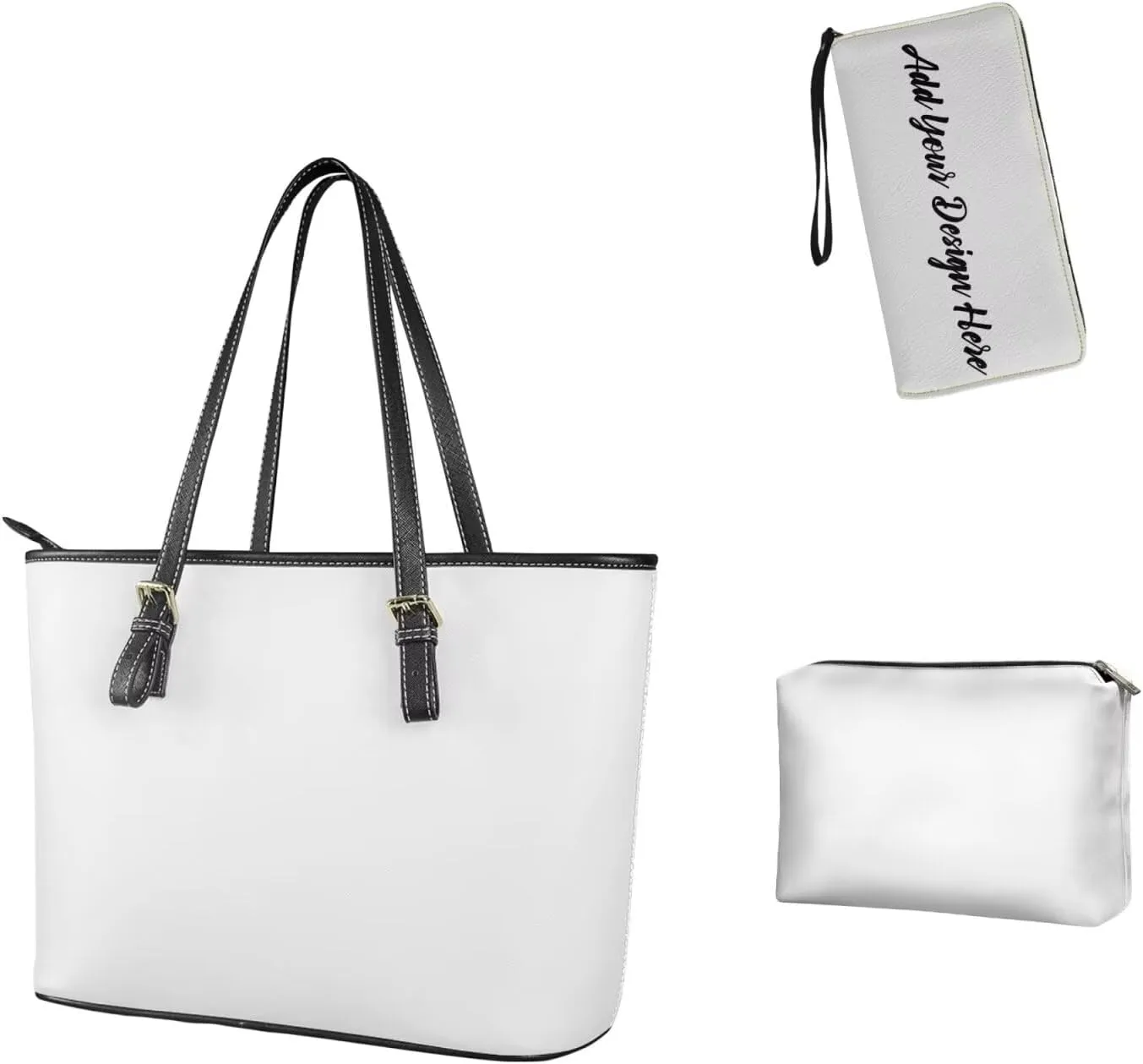 3Pcs Saddle Bags Set Bucket Bags Satchel Bags for Women Clutch Bag with Chain Wristlet Wallets for Women
