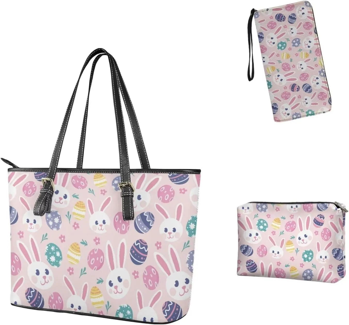 3Pcs Saddle Bags Set Bucket Bags Satchel Bags for Women Clutch Bag with Chain Wristlet Wallets for Women