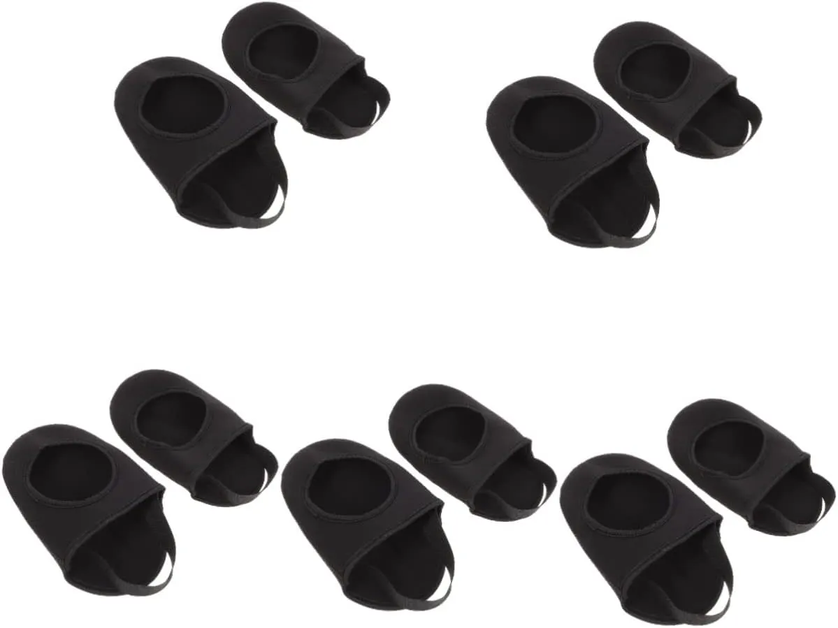 4 pcs Shoe Covers Sole Cover Adjustable Shoecover One Half Bowling Bike Anti-Slip Fits Winter Supply Black Warm Thermal Slipping Overshoes Size Riding for Slider Shoes Cycling