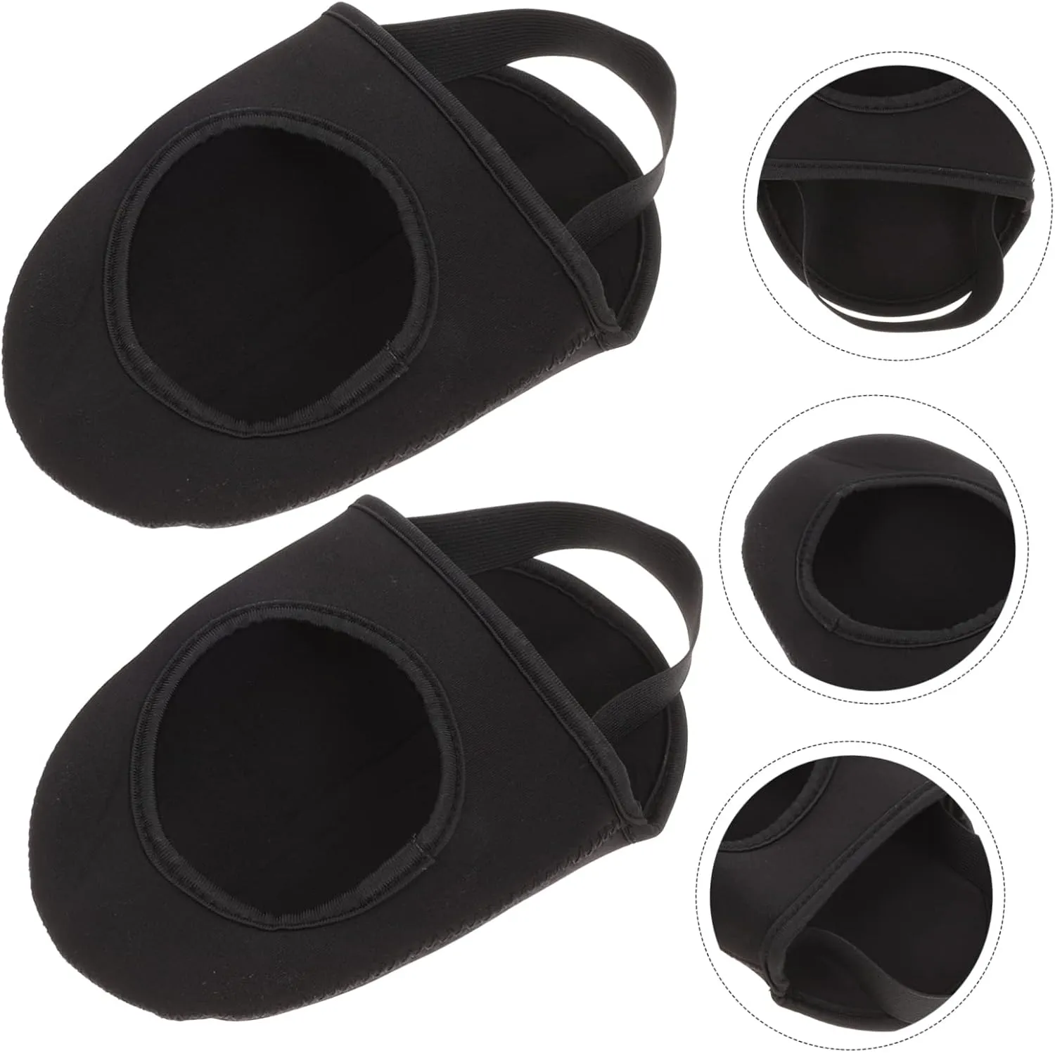 4 pcs Shoe Covers Sole Cover Adjustable Shoecover One Half Bowling Bike Anti-Slip Fits Winter Supply Black Warm Thermal Slipping Overshoes Size Riding for Slider Shoes Cycling