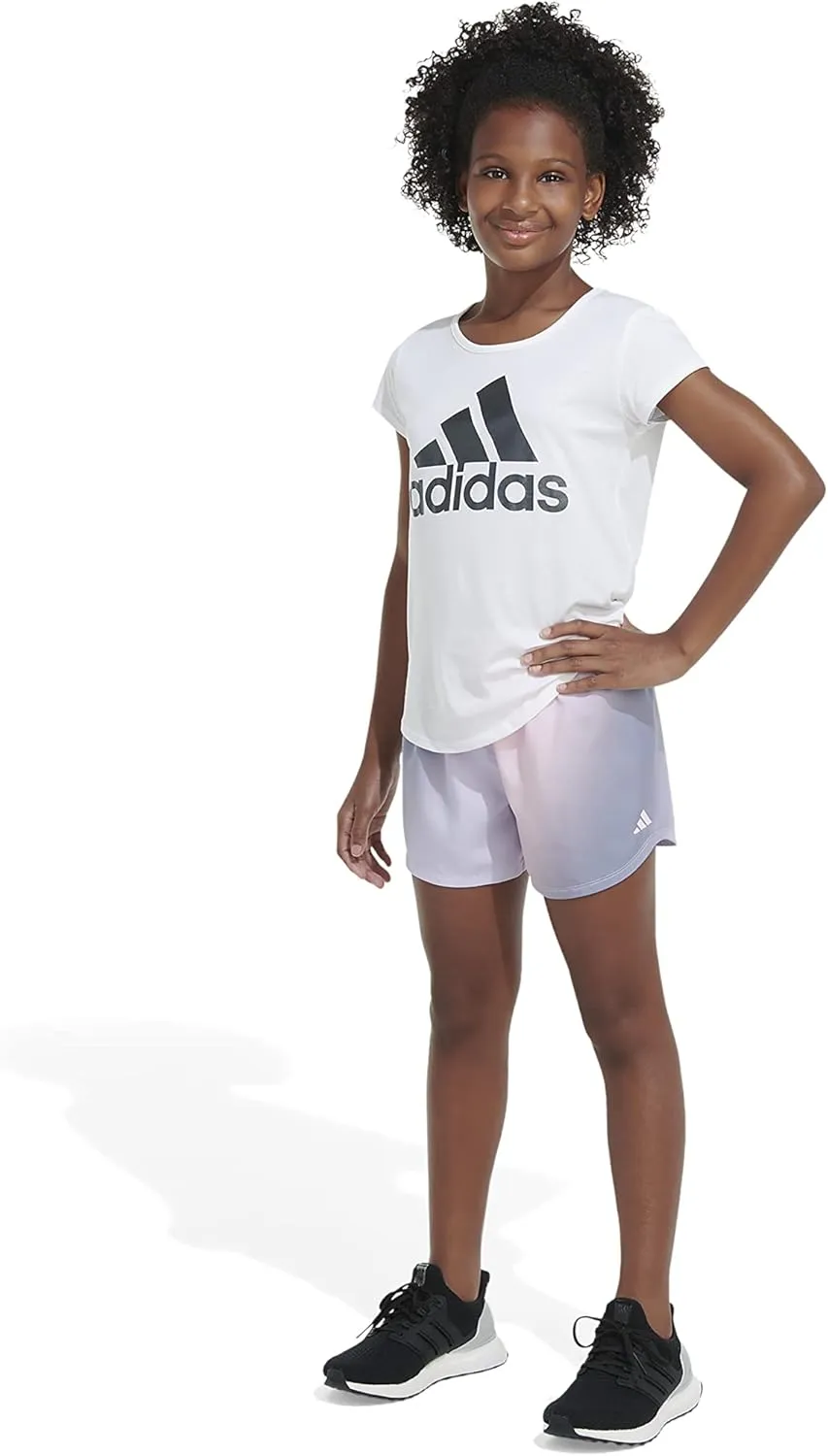 adidas Girls' Big Aeroready Ombr Shorts