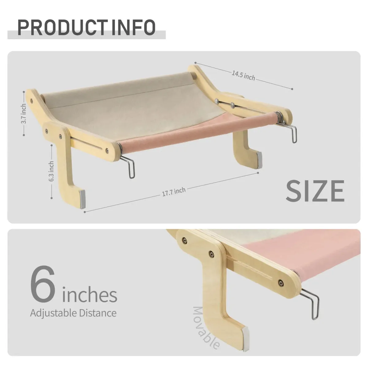 Adjustable Cat Hammock and Cat Bed