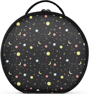 ALAZA Night Sky with Moon and Stars Travel Makeup Case, Portable Artist Makeup Storage Bag