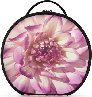 ALAZA Pink Flower Makeup Bag Travel Cosmetic Bag Large Toiletry Organizer