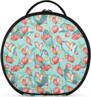 ALAZA Poppy Flower and Petals Floral Toiletry Bag Travel Makeup Case Organizer for Women