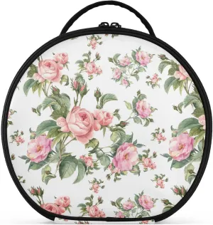 ALAZA Rose with Beautiful Petals on White Makeup Bag Travel Cosmetic Bag Large Toiletry Organizer