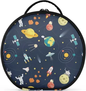 ALAZA Space Stars Planets Astronaut Travel Make Up Organizer Cosmetic Brush Bags Case