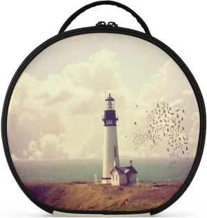 ALAZA Vintage Lighthouse Portable Cosmetic Bag Large Capacity Travel Makeup Case Organizer