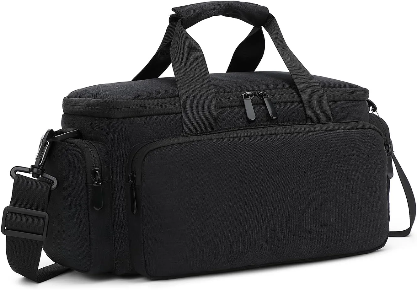 Andoer Camera Bag Travel Camera Shoulder Bag Water Resistant Shockproof for Mirrorless Camera with Removable Dividers and Shoulder Strap, Black