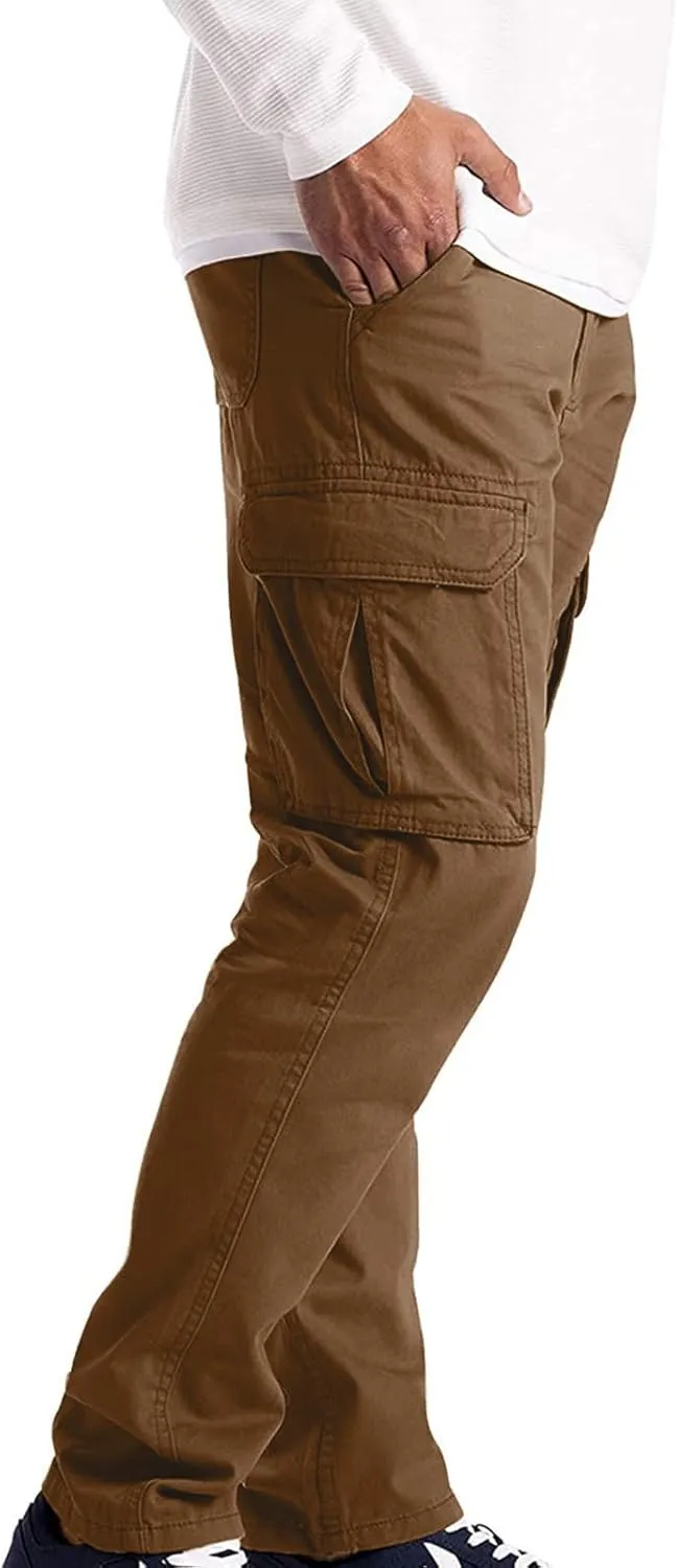 BADHUB Men's Cargo Pants Muti-Pockets Jogger Work Chino Slim Fit Casual Pants Hiking Workout Gogging Sweatpants Trousers
