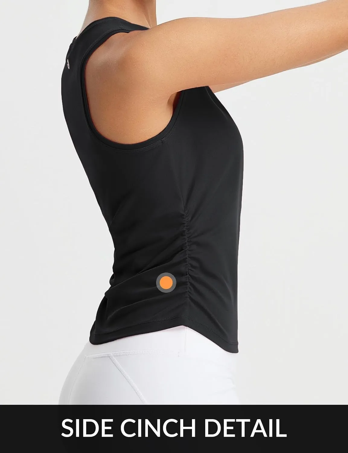 baleaf Women's Workout Tank Tops Sleeveless Athletic Gym Shirts Fitted Crop Tops Yoga Tennis Running