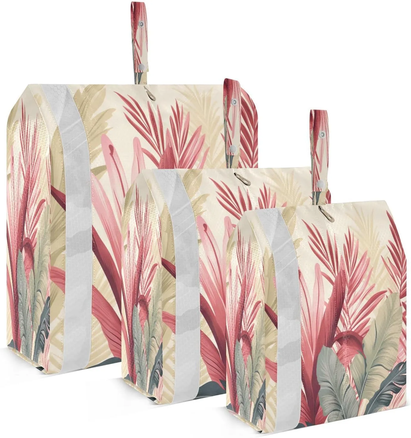 Banana Leaves Red Compression Packing Cubes Luggage Organizer Bags for Travel Suitcase Organizer for Women Travel Accessories