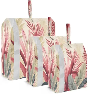 Banana Leaves Red Compression Packing Cubes Luggage Organizer Bags for Travel Suitcase Organizer for Women Travel Accessories