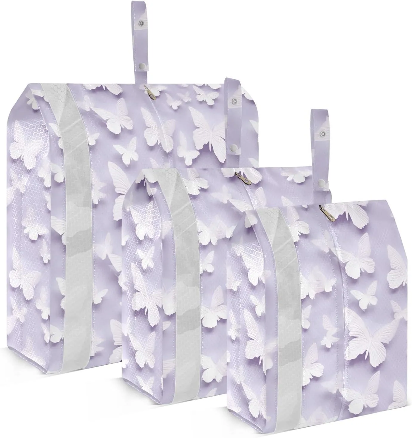Beautiful Butterflies Purple Packing Cubes for Travel 3 Set Travel Bags Organizer Luggage Organizers for Travel Accessories
