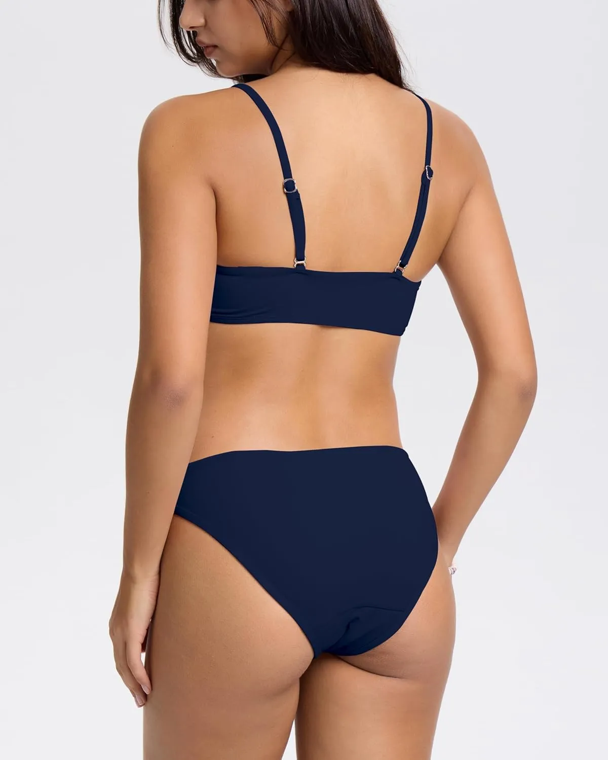 Beautikini Period Swimwear Twist V Neck Bikini Sets Two Piece Menstrual Leakproof Swimsuits Bathing Suit for Teen Girls
