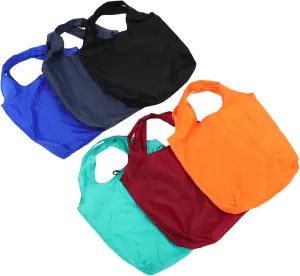 BESTOYARD 6pcs Reusable Grocery Bag High-class Polyester Glossy Shopping Tote for