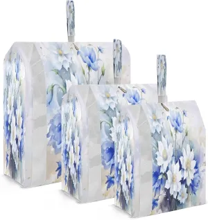 Blue Flower Watercolor Compression Packing Cubes Luggage Organizer Bags for Travel Suitcase Organizer for Women Travel Accessories