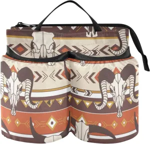 Burbuja Western Aztec Luggage Cup Holder, Portable Suitcase Drinks Beverage Holder for Flight Attendant, Universal Travel Accessories