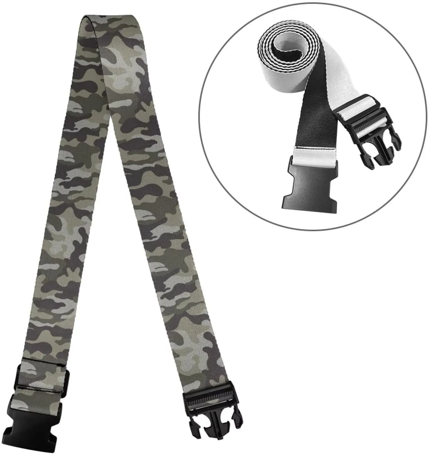 Camo Luggage Straps Travel Suitcase Luggage Baggage Straps Tie Belt Adjustable Suitcase Belt Luggage Connector Suitcase Accessories