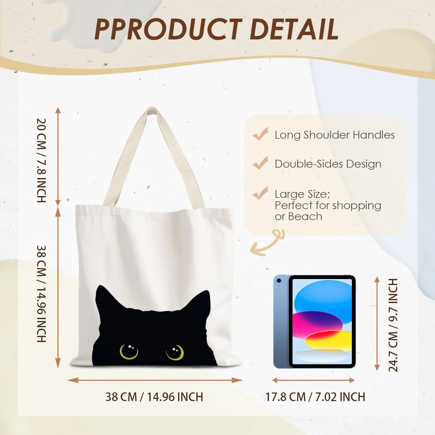 Canvas Tote Bag Aesthetic,Zoon Cow Dog Cat Tote Bag,Gifts for Women Canvas Tote Bags