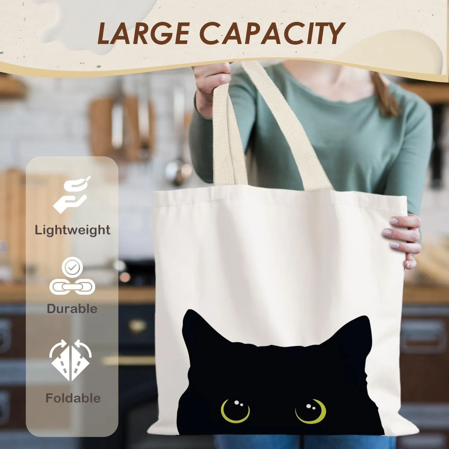 Canvas Tote Bag Aesthetic,Zoon Cow Dog Cat Tote Bag,Gifts for Women Canvas Tote Bags