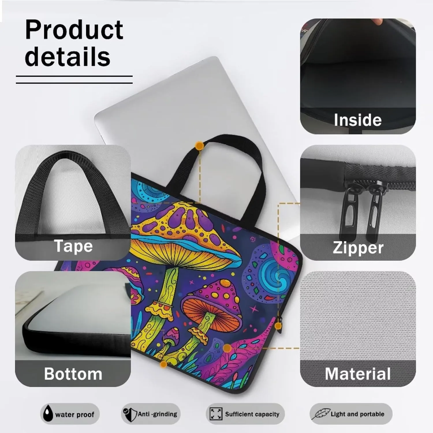 COEQINE Laptop Bag Waterproof Laptop Case Portable Travel Accessories Laptop Sleeves Case Book Laptop Case College Bag