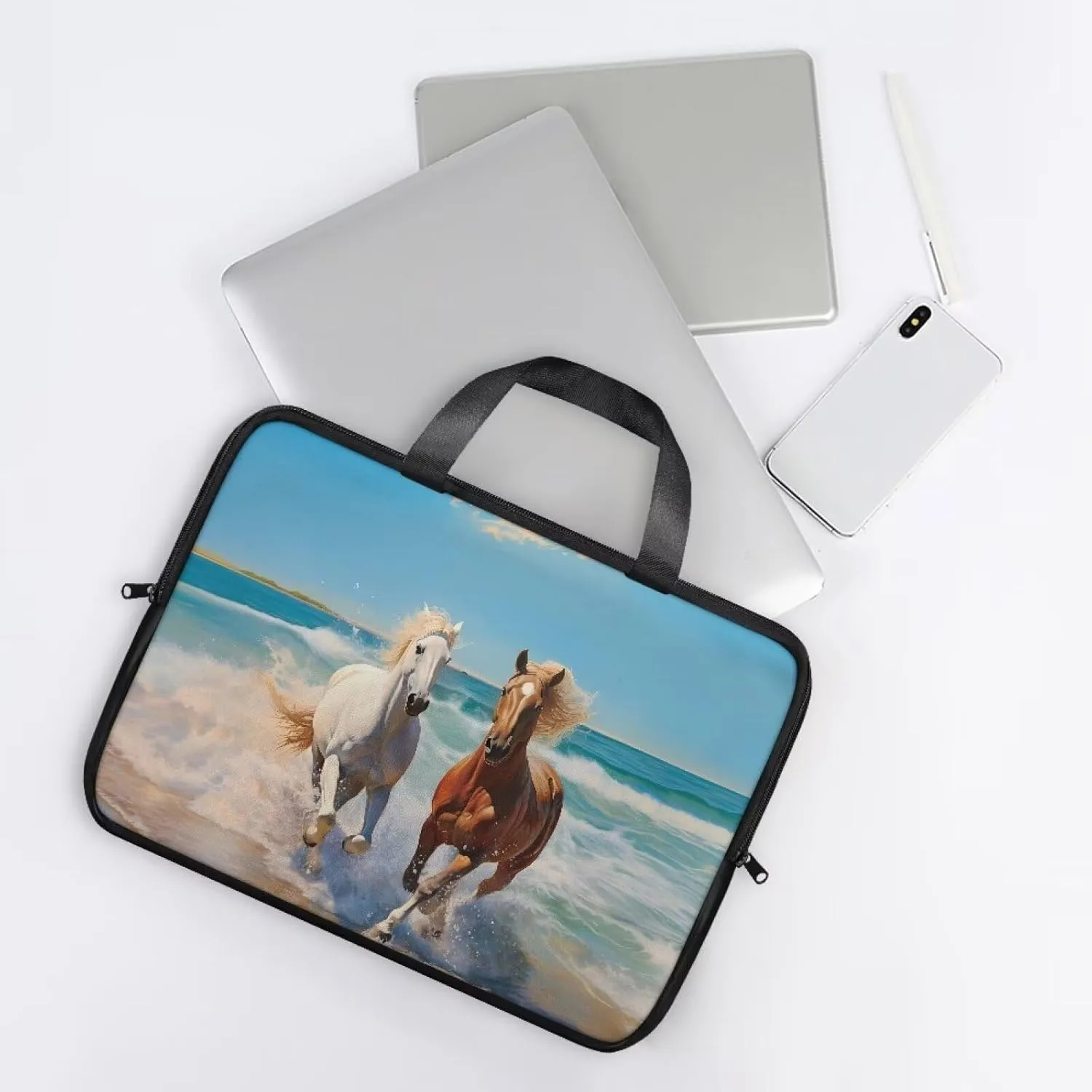 COEQINE Leather Laptop Bag Waterproof Latop Case 10-17 Inch for Women Portable Travel Accessories With Handles