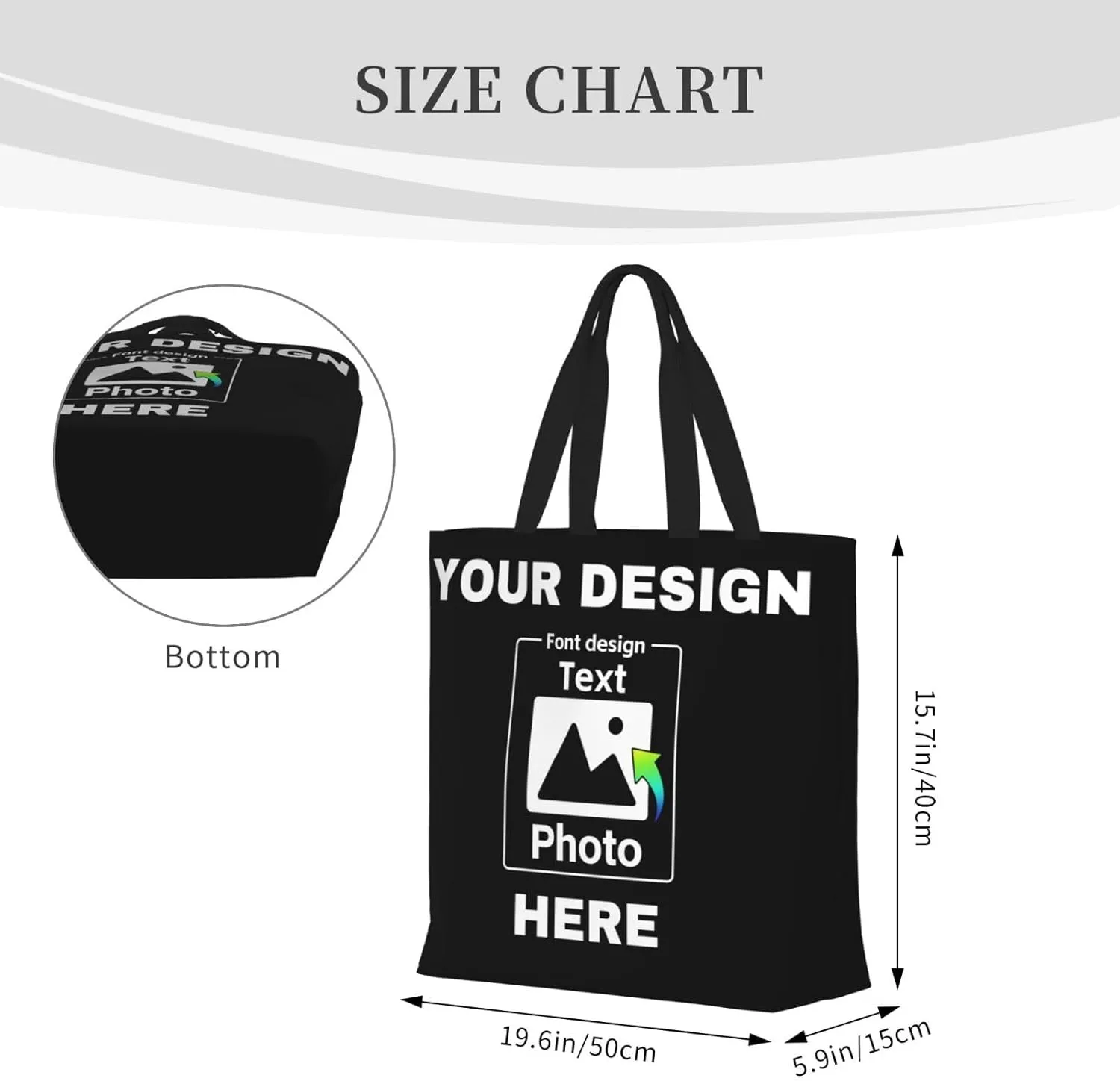 Custom Tote Bags Personalized Bags Your Own Design Women Custom Tote Bag For Shopping Canvas Bags Birthday Gift