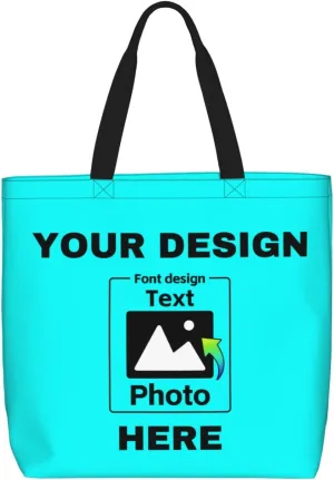 Custom Tote Bags Personalized Bags Your Own Design Women Custom Tote Bag For Shopping Canvas Bags Birthday Gift