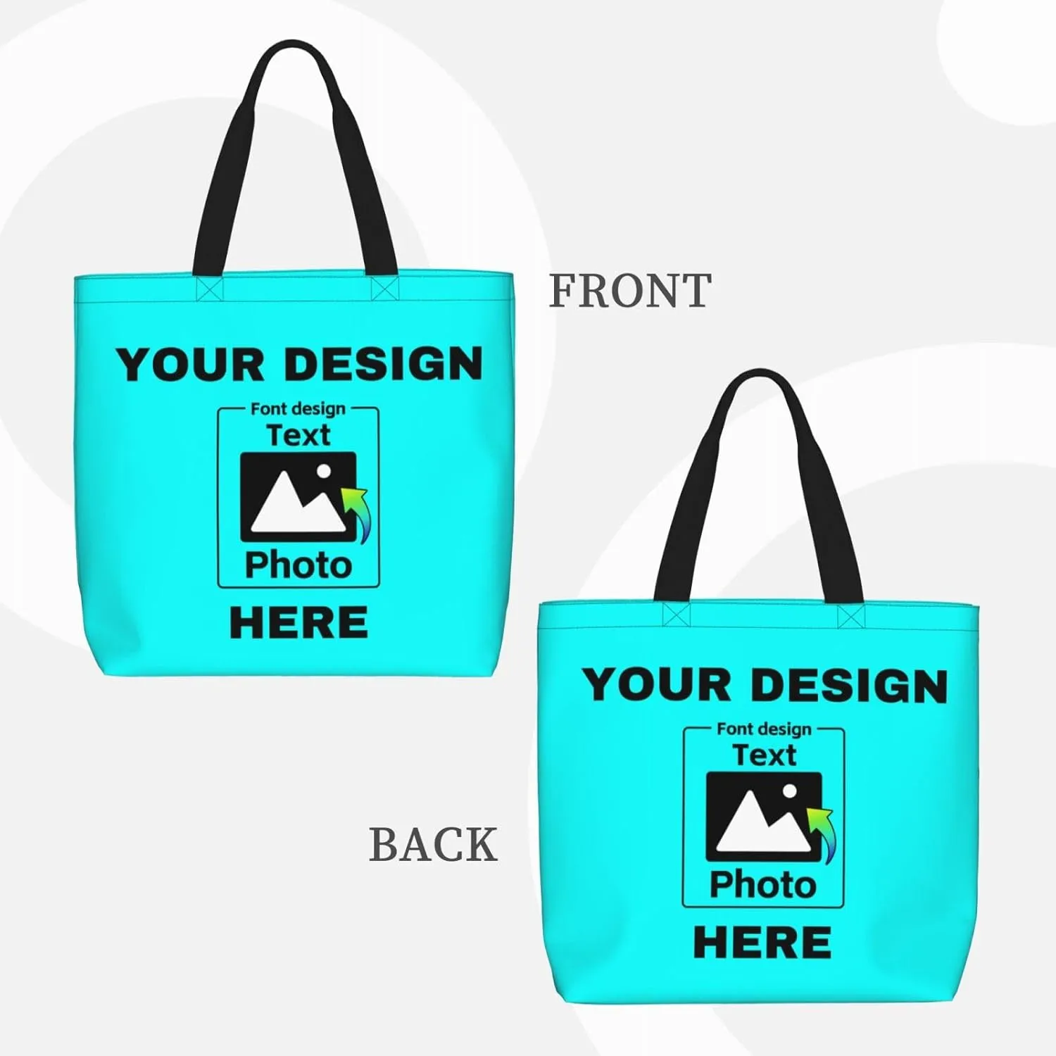 Custom Tote Bags Personalized Bags Your Own Design Women Custom Tote Bag For Shopping Canvas Bags Birthday Gift