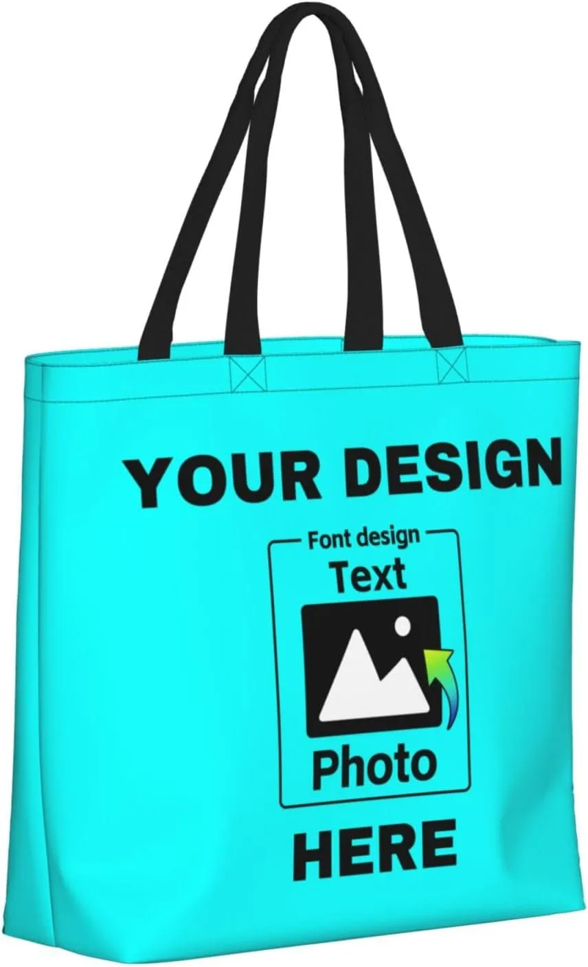 Custom Tote Bags Personalized Bags Your Own Design Women Custom Tote Bag For Shopping Canvas Bags Birthday Gift