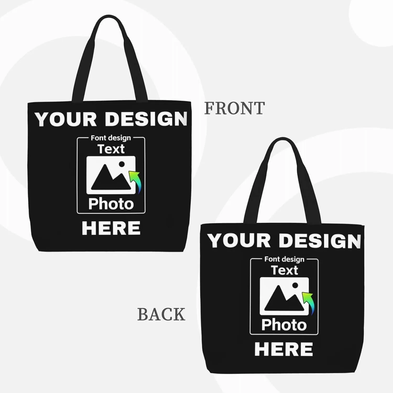 Custom Tote Bags Personalized Bags Your Own Design Women Custom Tote Bag For Shopping Canvas Bags Birthday Gift