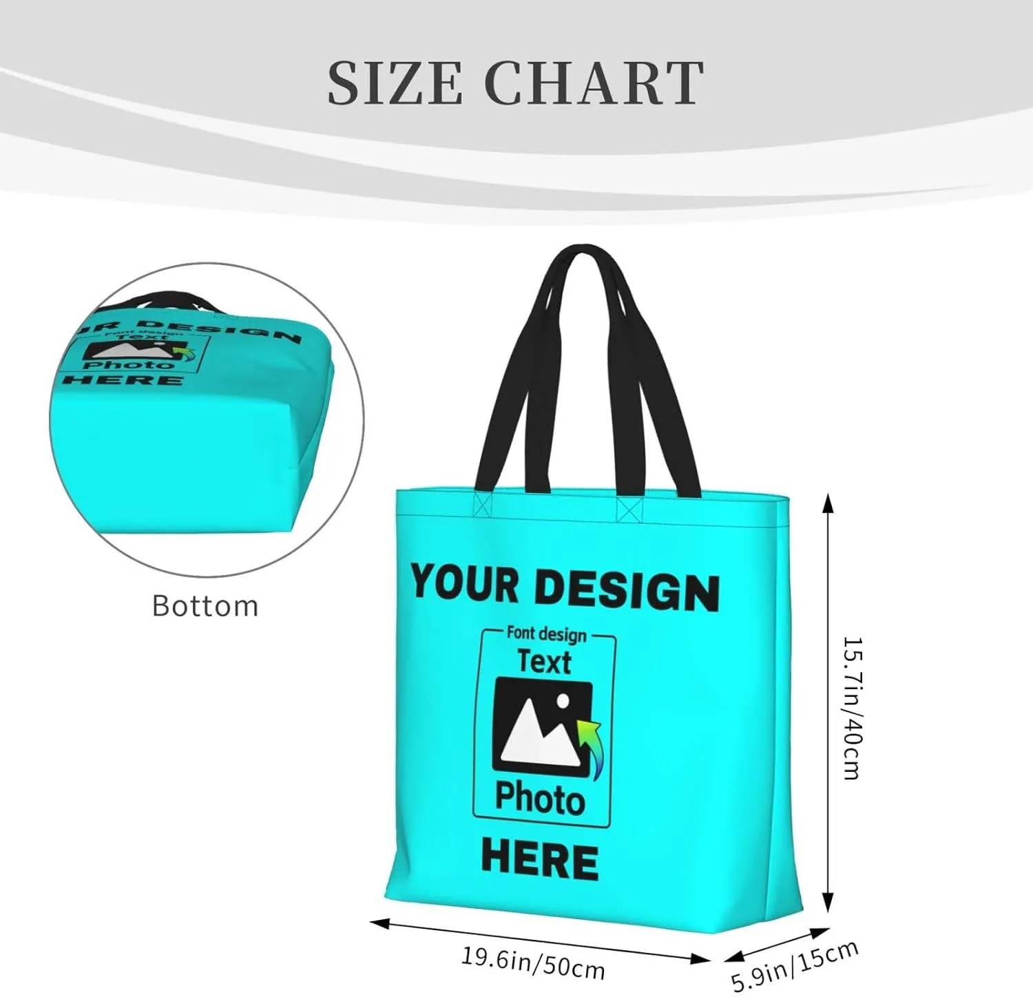 Custom Tote Bags Personalized Bags Your Own Design Women Custom Tote Bag For Shopping Canvas Bags Birthday Gift