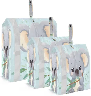 Cute Koala Blue Compression Packing Cubes Luggage Organizer Bags for Travel Suitcase Organizer for Women Travel Accessories