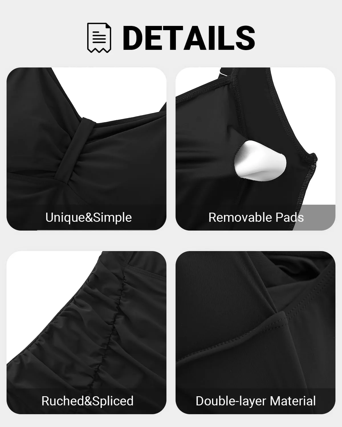 Daci Women Plus Size One Piece Swimsuits - Tummy Control Retro Ruched Bathing Suits Vintage Swimwear