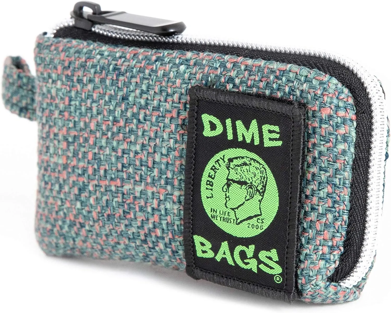 DIME BAGS Padded Pouch  Smell Proof Protective Case with Padded Interior, Durable Hemp-Polyester Fabric, Heavy-Duty Zippers & Interchangeable Patch, Travel & Storage for Fragile Items