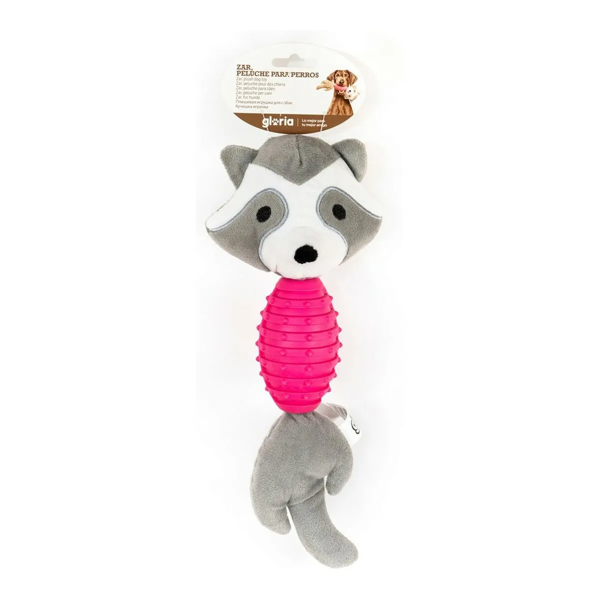 Dog Chewing Toy Gloria Zar with Sound Polyester Eva Rubber Polypropylene Racoon