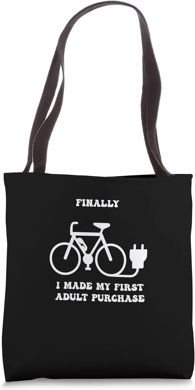 Ebike Lover My First Adult Purchase Cool E-Bike Stuff Tote Bag