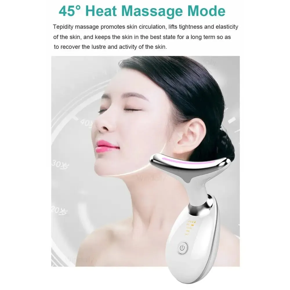 Ems Microcurrent Neck Facial Lifting Device Vibration Face Massager Skin Care Tools