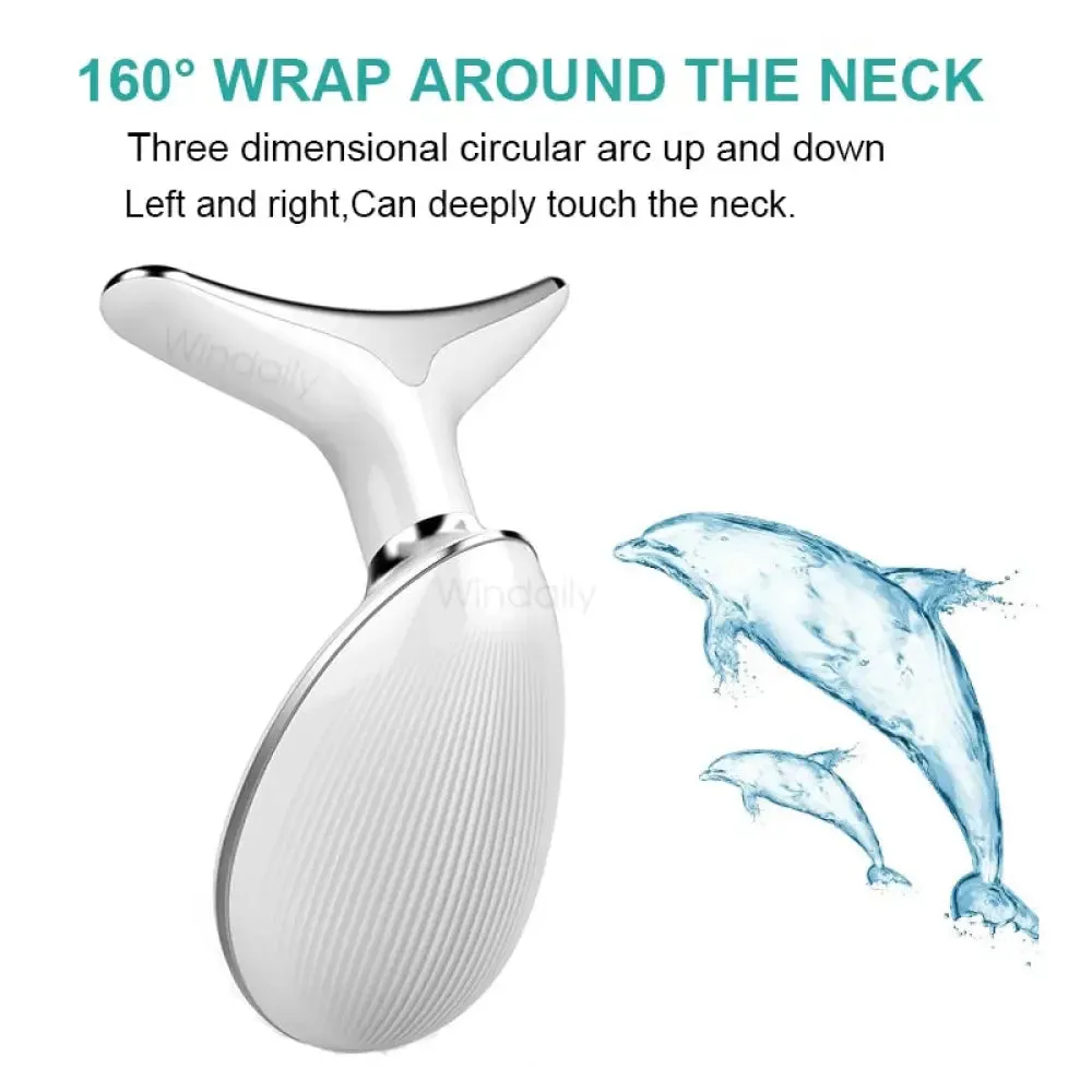 Ems Microcurrent Neck Facial Lifting Device Vibration Face Massager Skin Care Tools