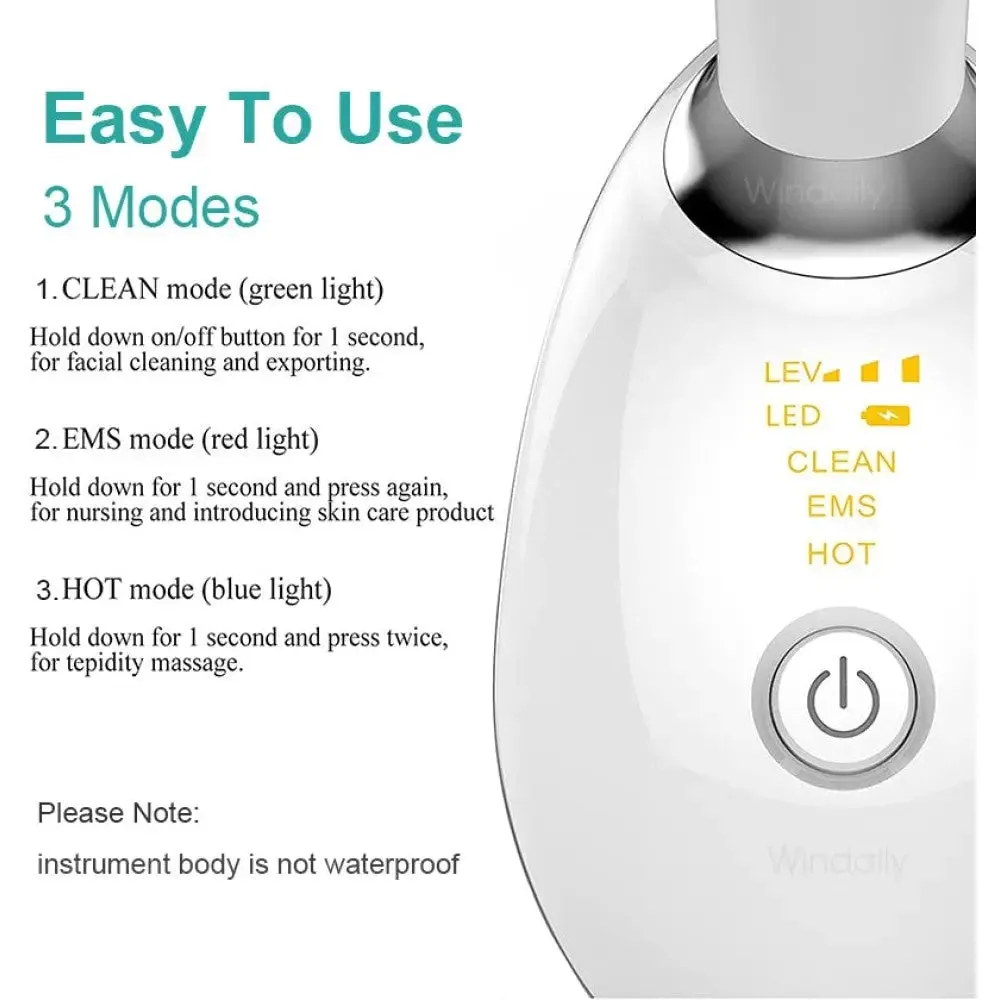 Ems Microcurrent Neck Facial Lifting Device Vibration Face Massager Skin Care Tools