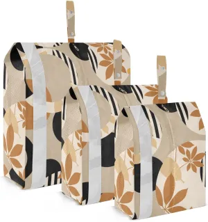 Floral Brown Packing Cubes for Travel, Lightweight Travel Packing Organizers Luggage Bags for Travel Accessories Travel Essentials