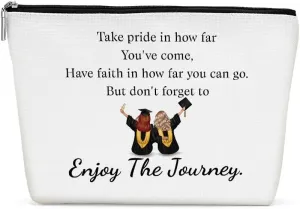 Funny Graduation Gift, Graduation Gifts for Her, Congratulation Gift Makeup Bag Inspirational Class of 2024 Cosmetic Bag Travel Toiletry Bag for Women Sister Best Friend BFF Senior College Graduate