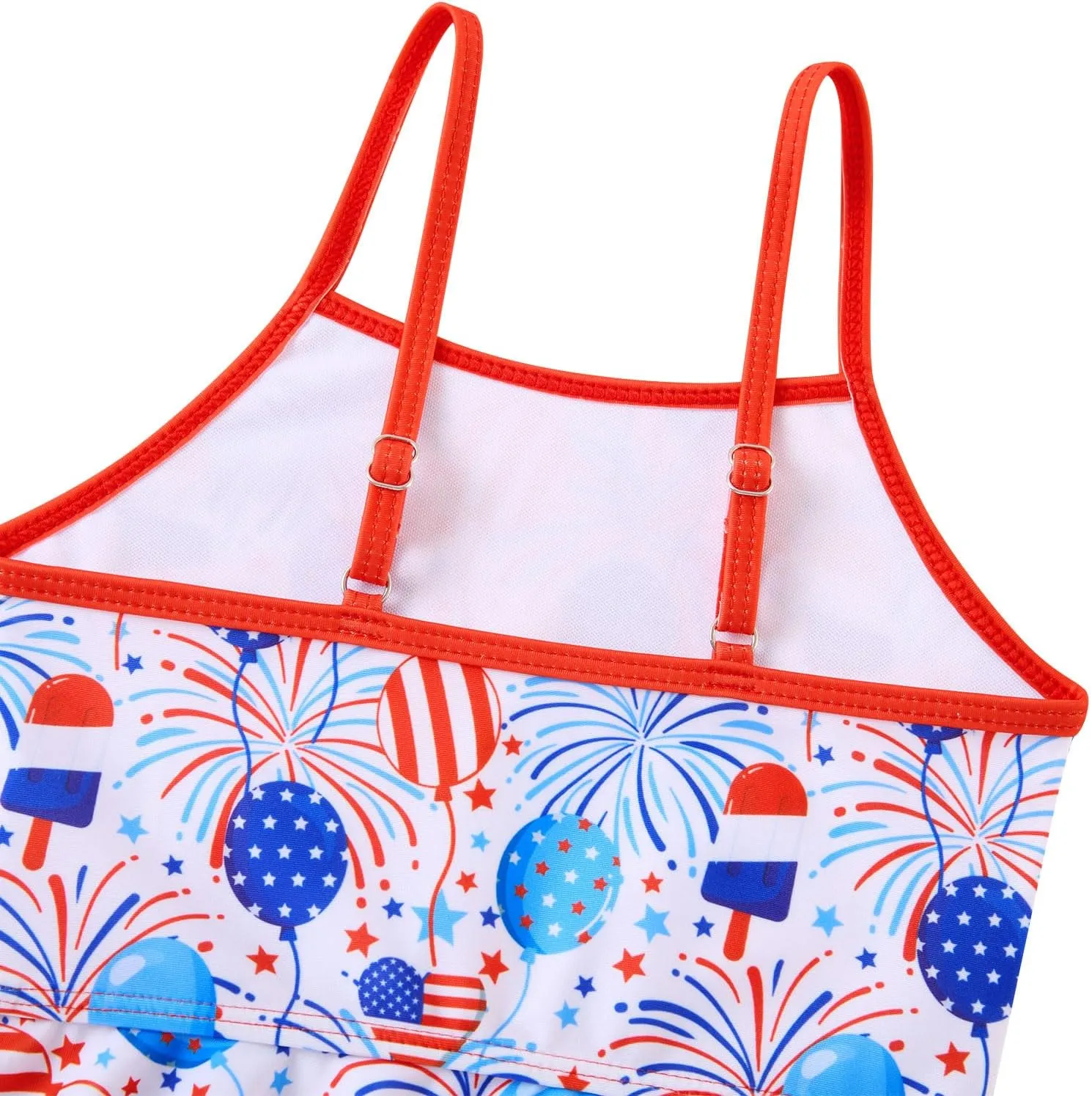 Funnycokid Girls Swimsuit Kids Bathing Suit Rashguard Swimwear Long Sleeve 3 Piece Toddler 3-7 Years