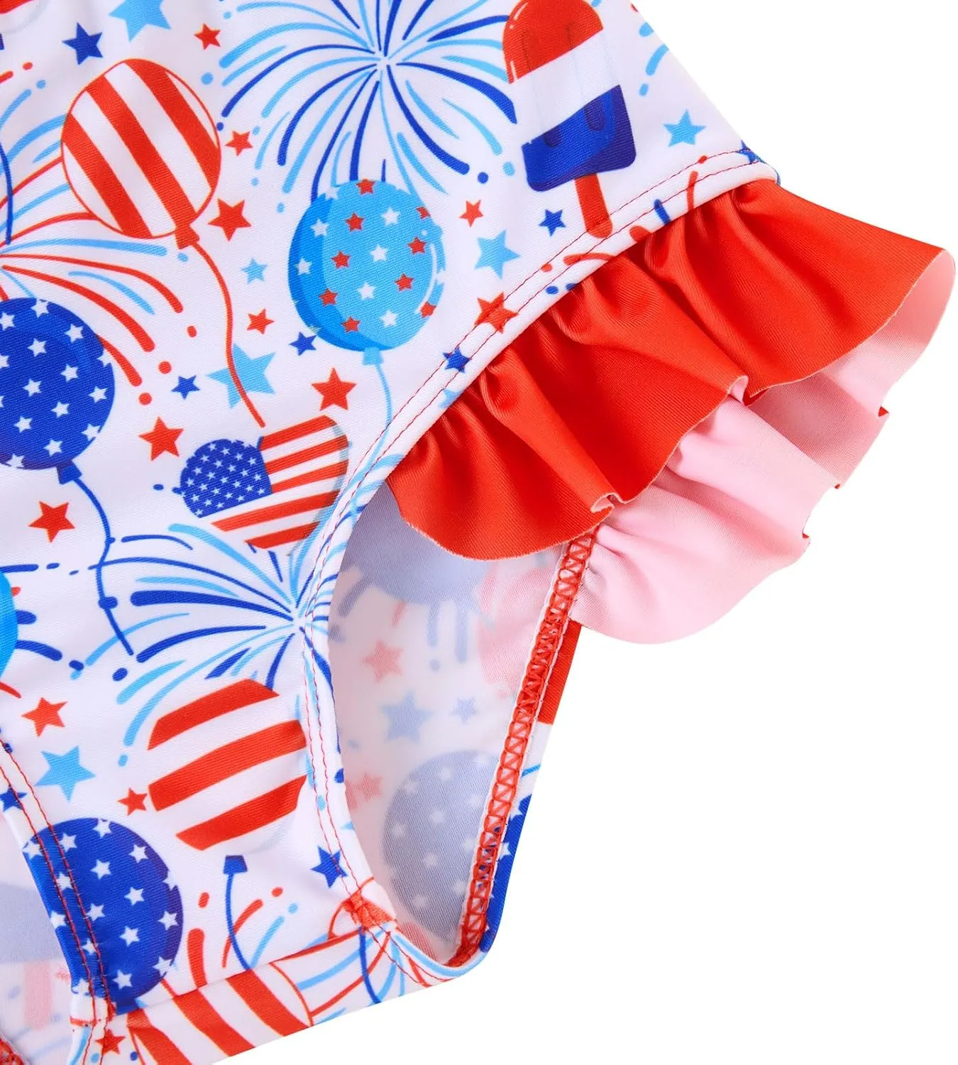 Funnycokid Girls Swimsuit Kids Bathing Suit Rashguard Swimwear Long Sleeve 3 Piece Toddler 3-7 Years