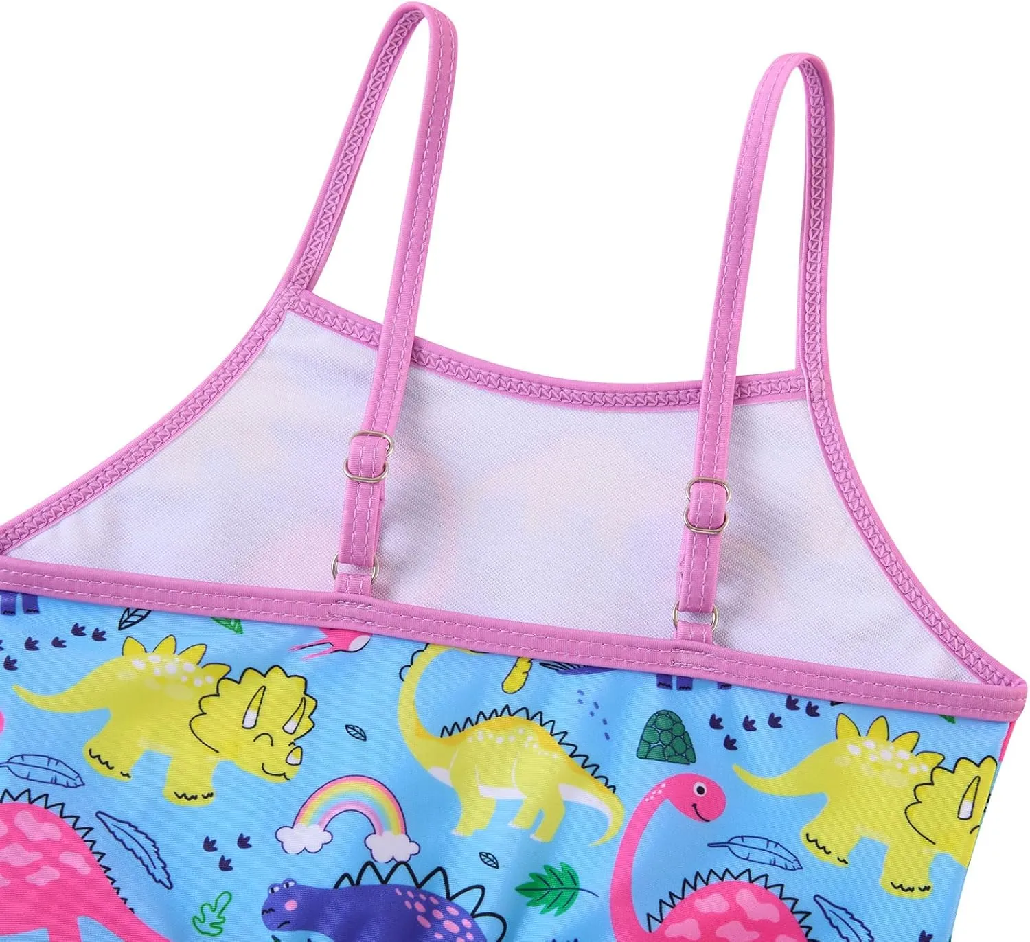 Funnycokid Girls Swimsuit Kids Bathing Suit Rashguard Swimwear Long Sleeve 3 Piece Toddler 3-7 Years