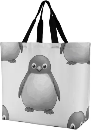Grey Tote Bag for Women Reusable Eco-friendly Shopping Bags Large Capacity Shoulder Bag